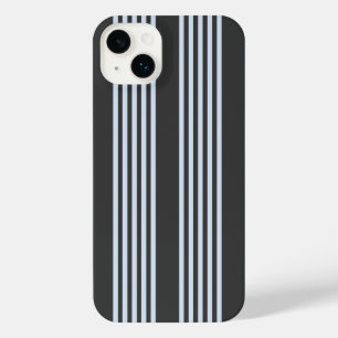 Bleu pâle et charbon de bois cinq bandes motif