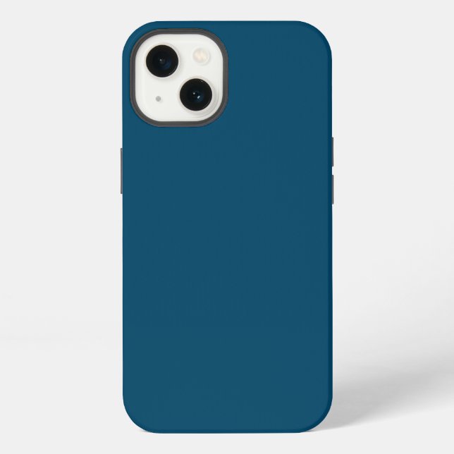 Coque iPhone Bleu profond profond (Verso)