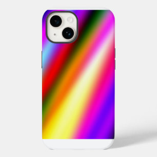 Coque Pour iPhone 14 Bleu rose ombre couleur d'eau abstrait pastel arc-