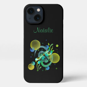 Etui iPhone 13 Bleu vert Dragonfly