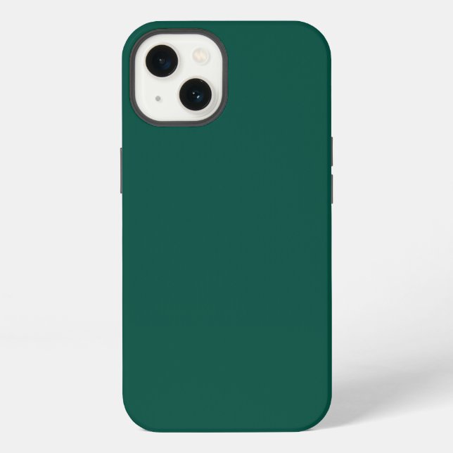 Coque iPhone Bleu-vert (roue chromatique) Vert mer profond  (Verso)