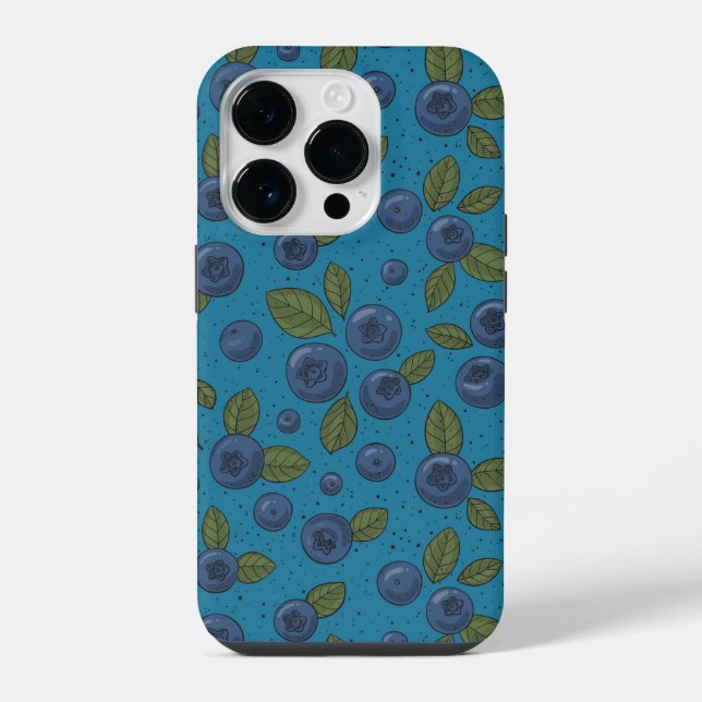 Coque iPhone Bleus sur bleu (Verso)