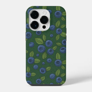 Coque Pour iPhone 14 Plus Bleus sur vert foncé