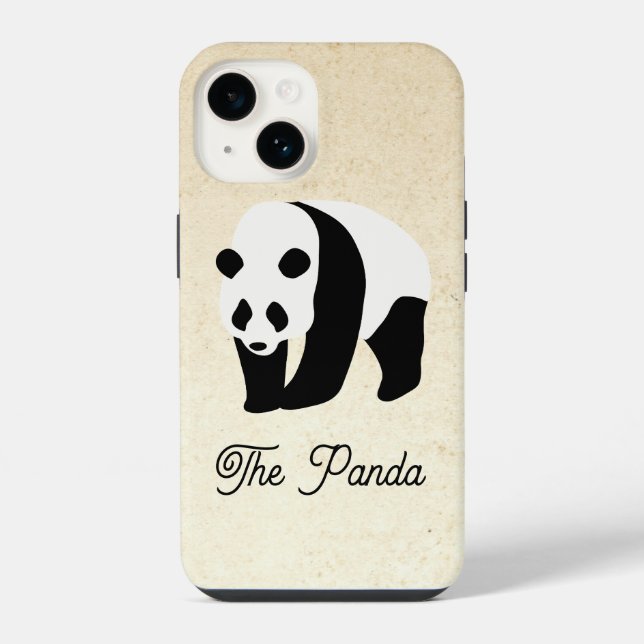Coque iPhone Bloc couleur Panda (Verso)