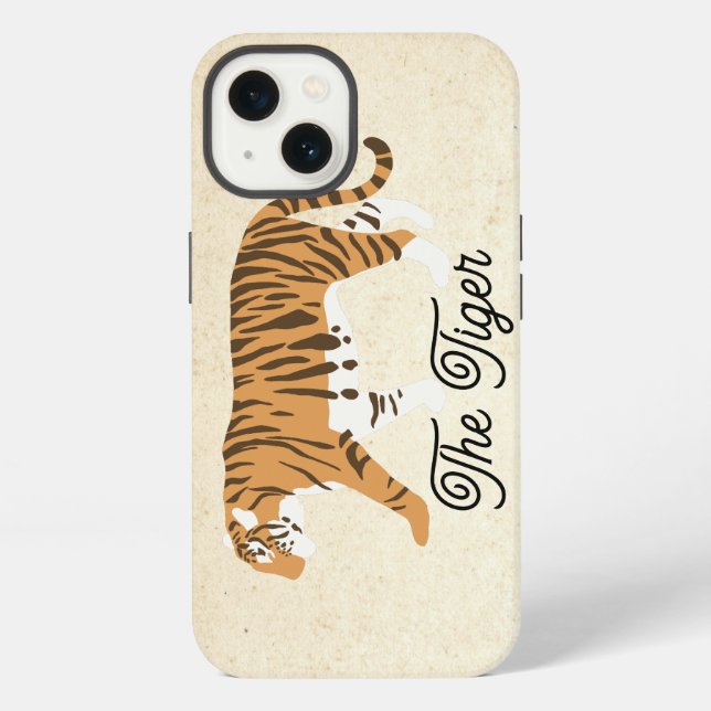 Coque iPhone Bloc couleur tigre (Verso)