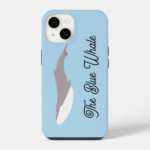 Coque Pour iPhone 14 Bloc de couleur Baleine bleue