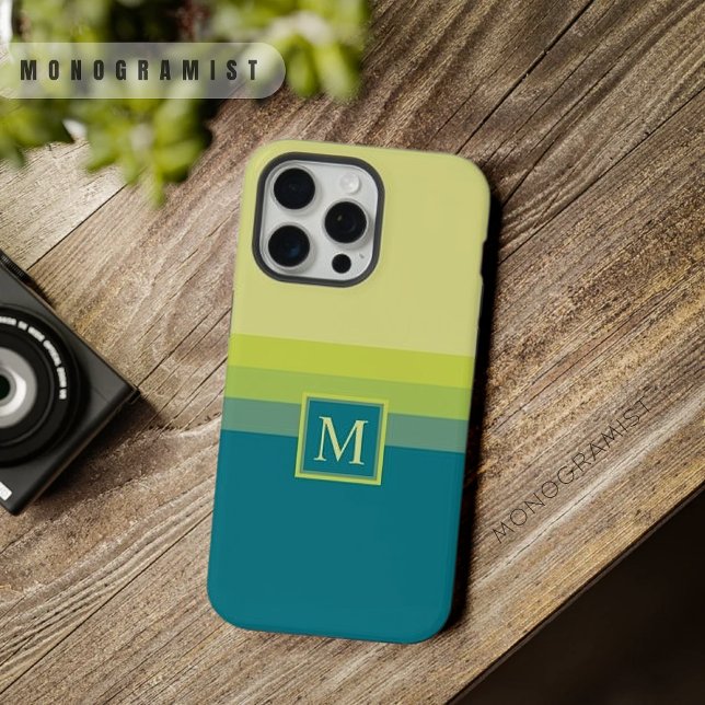 Coque iPhone Bloc de couleur jaune pâle Personnalisé (Customizable Pale Lime Yellow Green Color Block iPhone Case)