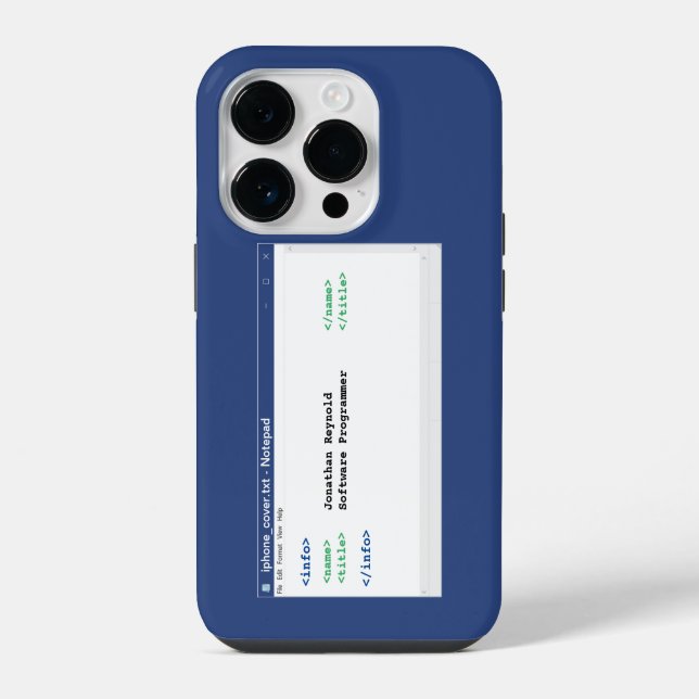 Coque iPhone Bloc-notes Codeur Programmeur Format Scientifique  (Verso)