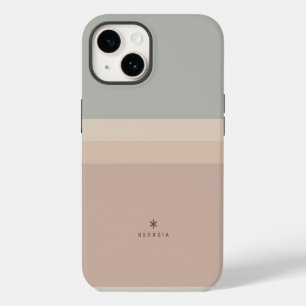 Coque Pour iPhone 14 Bloc personnalisé de quatre couleurs Rose Pink Tea