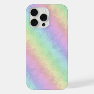 Coque iPhone 15 Pro Max Blocs en Couleurs Pastel Art Arc-en-ciel 3D