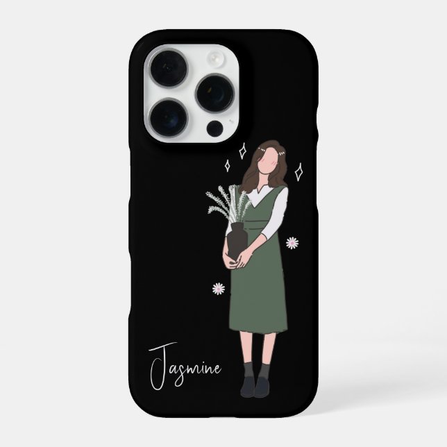 Coque iPhone Blossom verdoyant personnalisable (Verso)