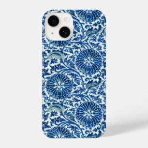 Coque Pour iPhone 14 Blue Chinese Floral Pattern