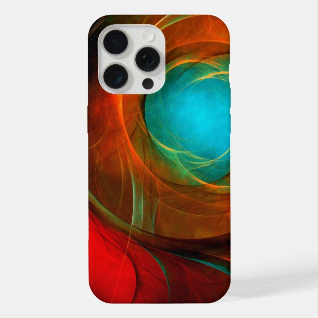 Coque iPhone Blue Eye Moderne Abstrait Art Cool Motif #16 (Verso)