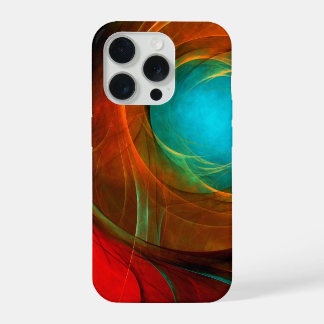 Coque iPhone Blue Eye Moderne Abstrait Art Cool Motif #16 (Verso)