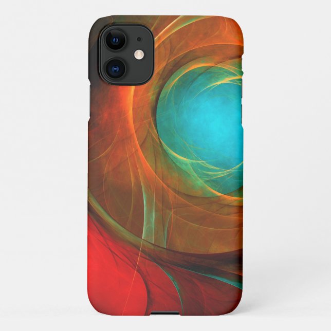 Coque iPhone Blue Eye Moderne Abstrait Art Cool Motif #16 (Dos)