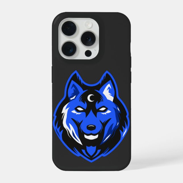 Coque iPhone Blue Mystic Wolf iPhone 15 Case (Verso)