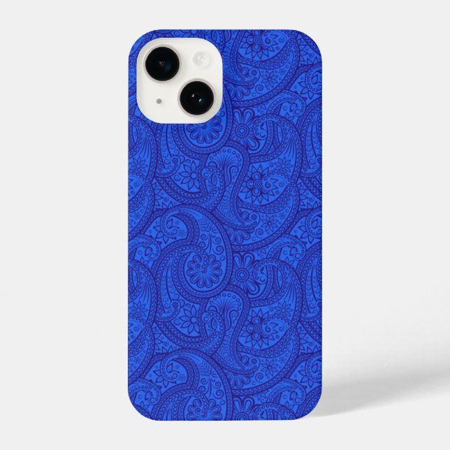 Coque iPhone Blue Paisley (Verso)