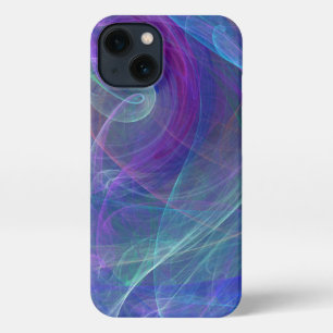 Etui iPhone 13 Blue Purple Turquoise Airy Abstraction