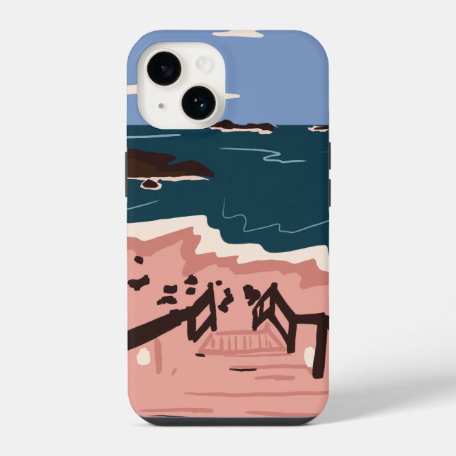 Coque iPhone Blues Océan (Verso)