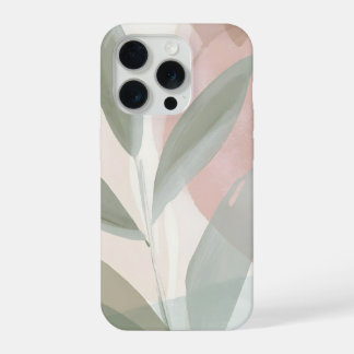 Coque iPhone 15 Pro Blush and Sage Botanical Abstract – Soft Modern 