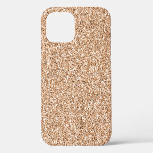 Coque iPhone 12 Blush Rose Doré Pailleté Glitz