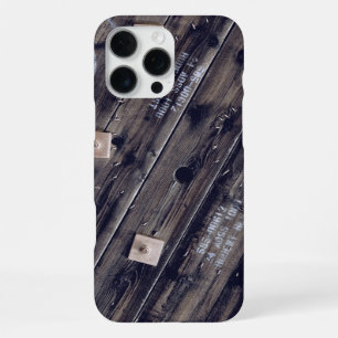 Coque iPhone 16 Pro Max Bobine de fil industriel en bois