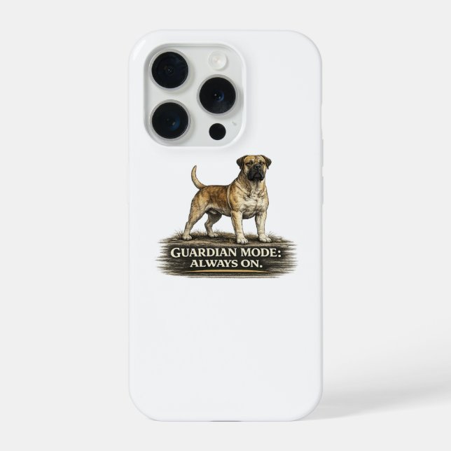 Coque iPhone Boerboel – Mode Gardien Toujours Activé (Verso)