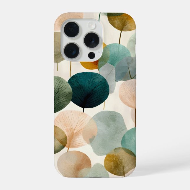 Coque iPhone Boho Botanical Leaf Mid Century Abstract  (Verso)