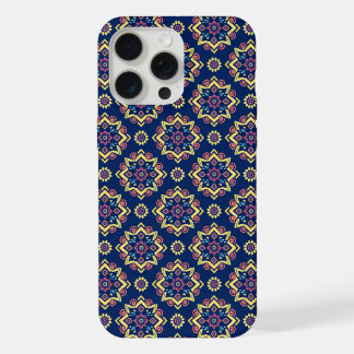Coque iPhone 15 Pro Max Boho Chic géométrique motif floral