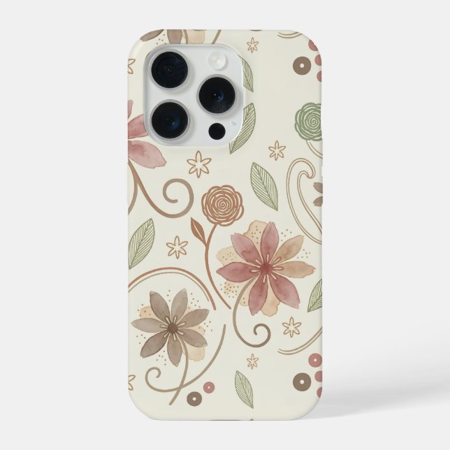 Coque iPhone Boho Floral  (Verso)
