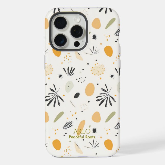 Coque iPhone Boho Minimalist Nature Pattern - Abstract Pastel (Verso)