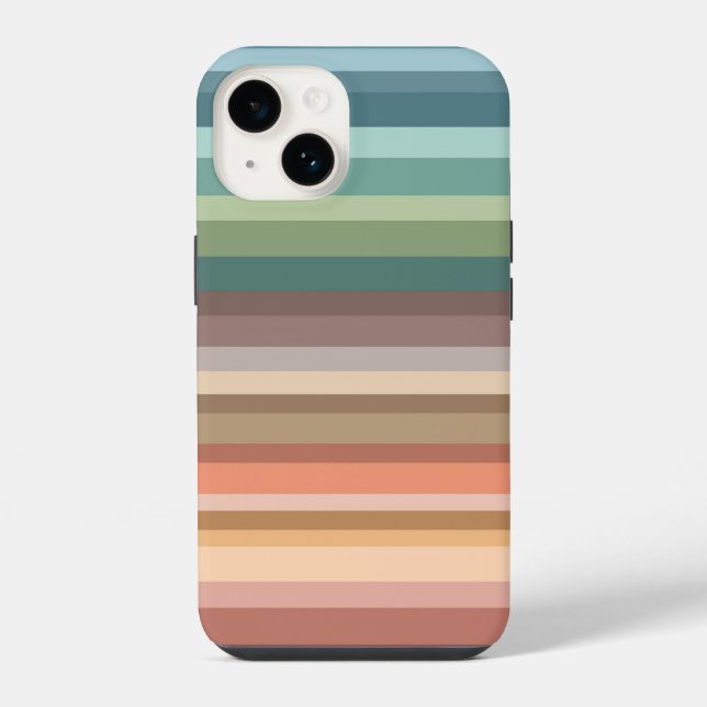 Coque iPhone Boho Moderne Chic Rayures  (Verso)