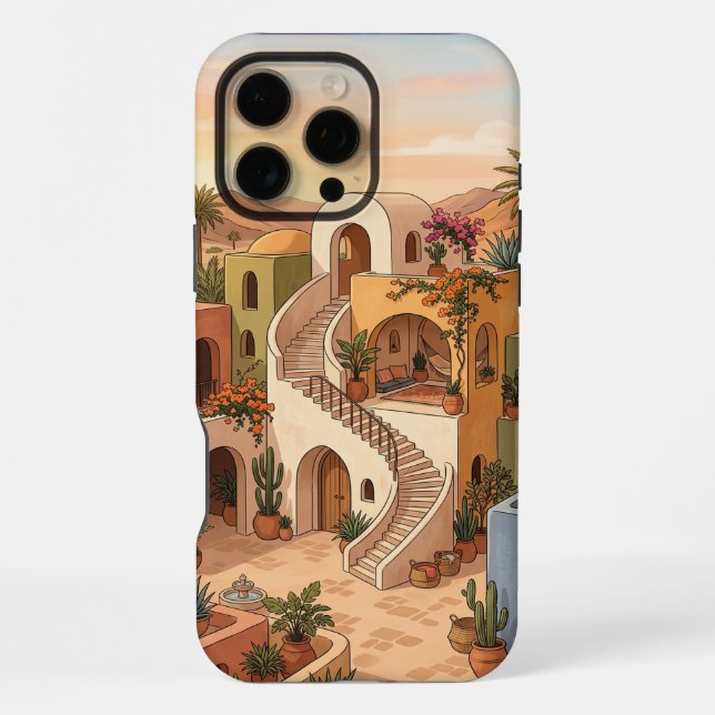 Coque iPhone Boho Terracotta iPhone 16 Pro Max Case | Moroccan  (Verso)