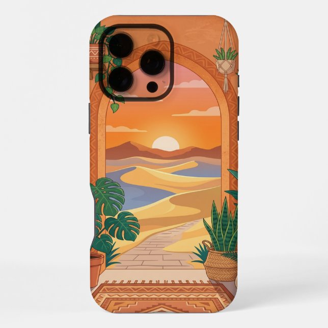 Coque iPhone Boho Terracotta iPhone 16 Pro Max Case | Tropical  (Verso)