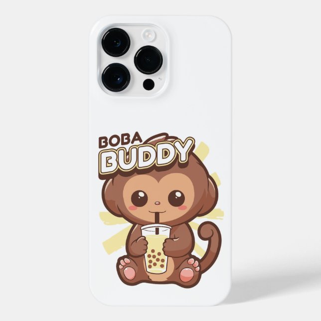 COQUE iPhone BOIRE DE MONKEY CUT BOBA THÉ (Verso)