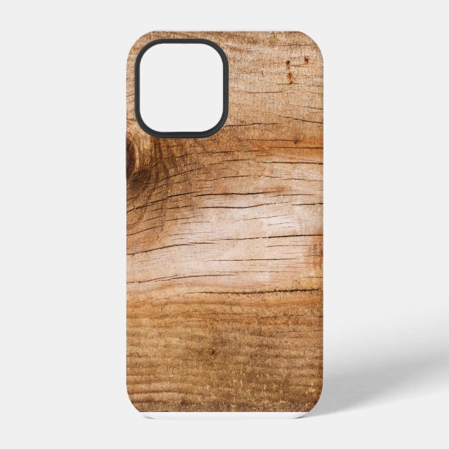 Coque iPhone Bois de sapin naturel : surface texturée (Verso)