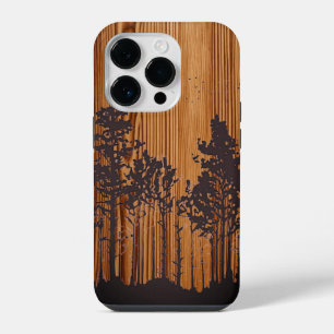 Coque Pour iPhone 14 Plus Bois gravé personnalisé - bois