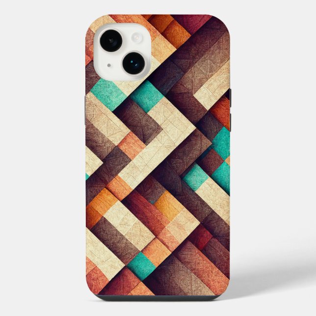 Coque iPhone Bois tissé Abstrait (Verso)