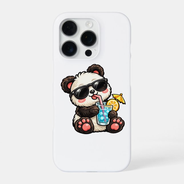 Coque iPhone Boisson Cool Panda (Verso)