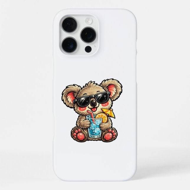 Coque iPhone Boisson Koala Cool (Verso)