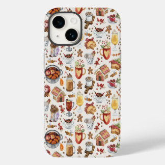 Coque Pour iPhone 14 Boissons d'hiver et desserts