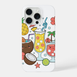 Coque iPhone 15 Pro Boissons Tropicales – Étui de téléphone pour cockt