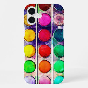 Coque iPhone 16 Plus Boîte de couleurs de peinture artistique amusante