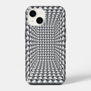 Coque Pour iPhone 14 Boîte en acier inoxydable Tissage Illusion