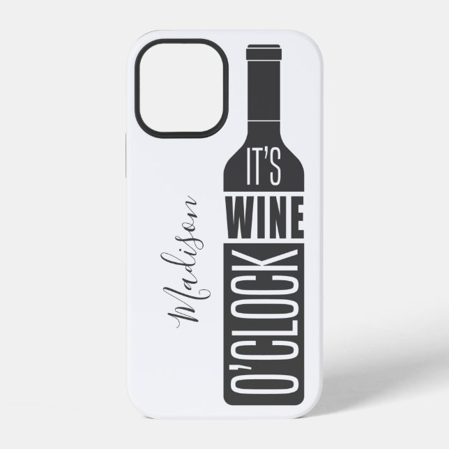 Coque iPhone Boîtes téléphoniques de devis de vin de nom person (Verso)