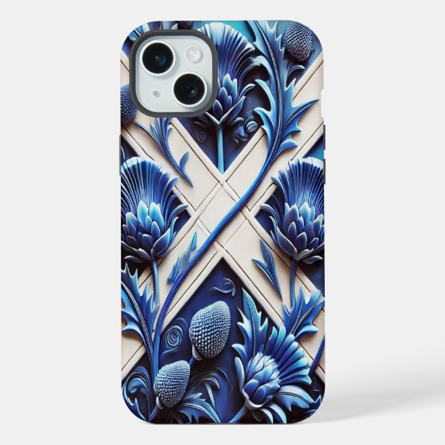 Coque iPhone Boîtier Apple iPhone 15 Plus, Chardon écossais (Verso)