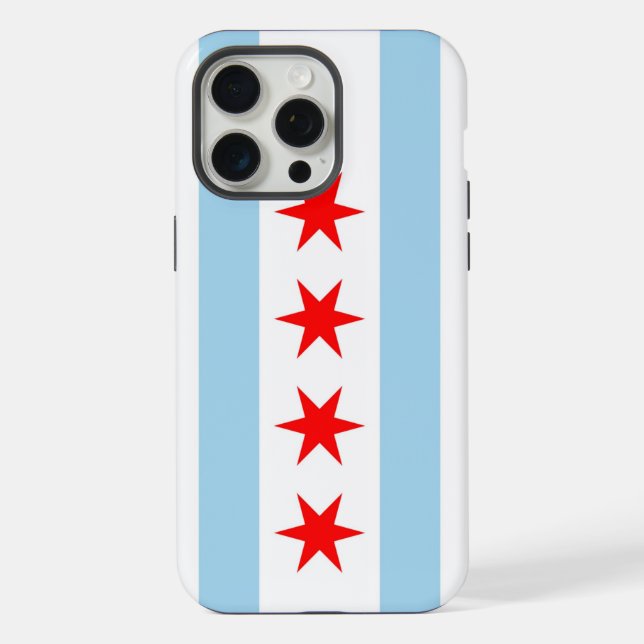Coque iPhone Boîtier Apple iPhone 15 Pro Max, drapeau de Chicag (Verso)