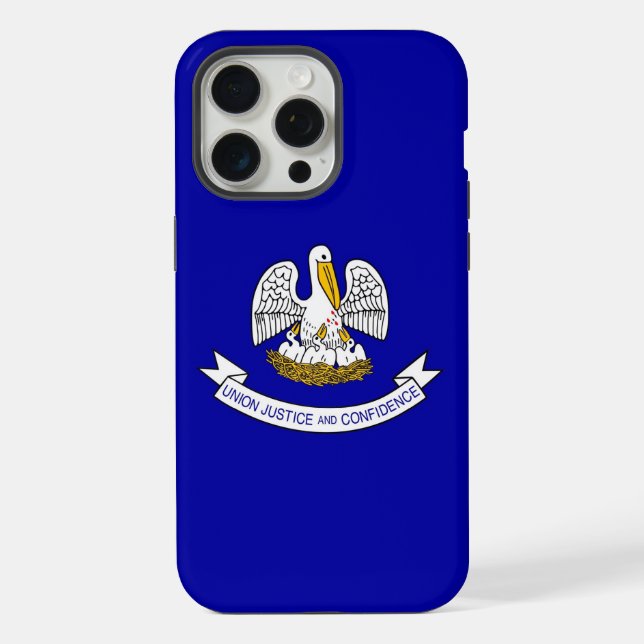 Coque iPhone Boîtier Apple iPhone 15 Pro Max, drapeau de Louisi (Verso)