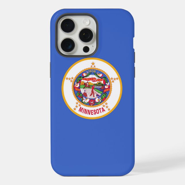 Coque iPhone Boîtier Apple iPhone 15 Pro Max, drapeau du Minnes (Verso)