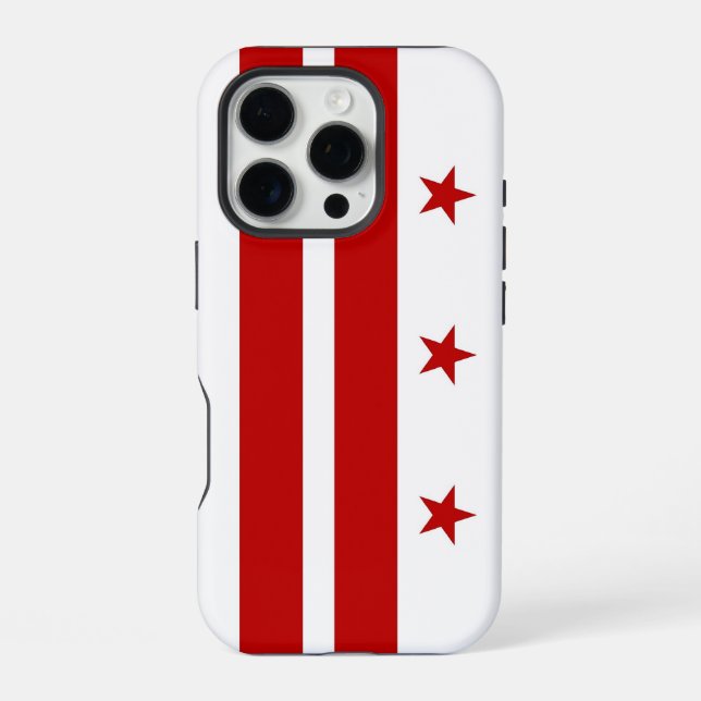 Coque iPhone Boîtier Apple iPhone 16 Pro, drapeau de Washington (Verso)